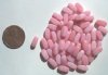 50 9x5mm Four Sided Milky Pink Ovals